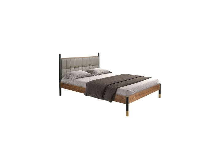Design Bett „Koh Lipe“ aus furniertem Nussbaumholz Leder Angel Cerdá