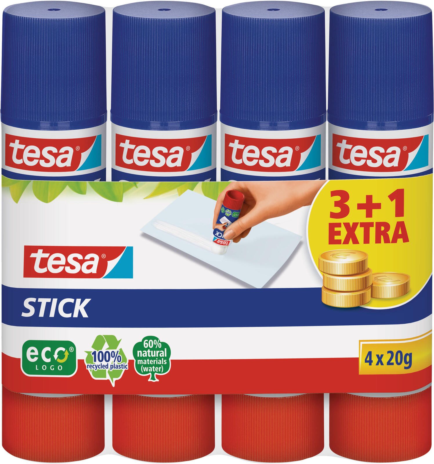 tesa ecoLogo Klebestifte 20,0 g + GRATIS 1 St. 57088-00200-04