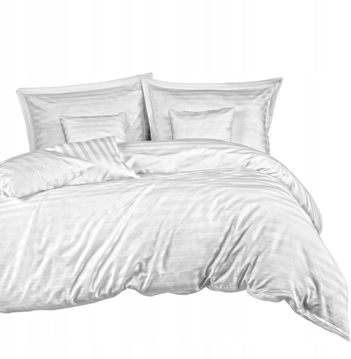Darymex Bamboe Katoen Beddengoed Set Wit Gestreept 7 Delig 220x200cm