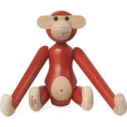 Kay Bojesen Kleine Figur mini Affe rot aus Holz