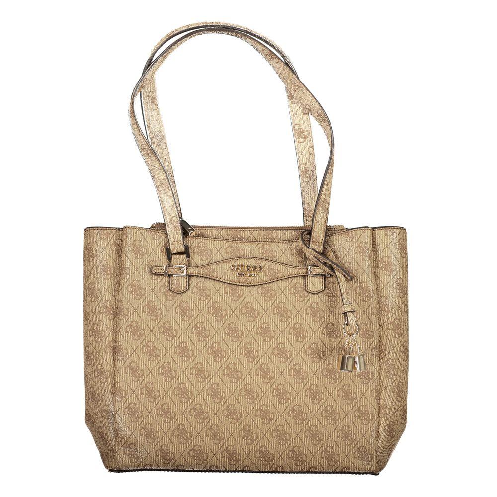 Beige Polyethylen-Handtasche