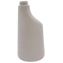 Sprühflasche ohne Sprühkopf cremefarben Leerflasche 600 ml mit Milliliter-Skalierung und transparenter Niveaulinie