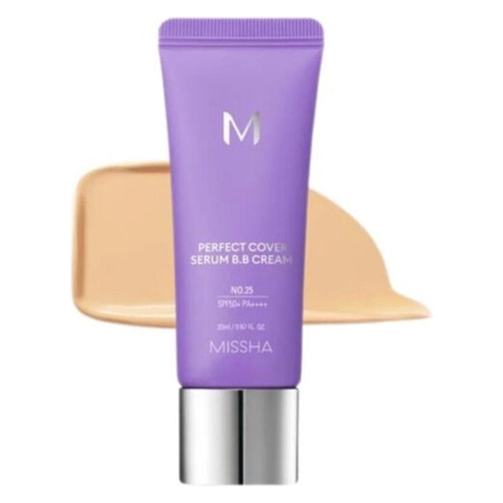 Missha M Perfect Cover BB Cream with Serum SPF 50+ Shade 25 20ml (25, Warm Beige, 20 ml) (49768/SI)