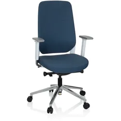 hjh OFFICE Profi Bürostuhl CHIARO T4 WHITE Stoff mit Armlehnen (höhenverstellbar)