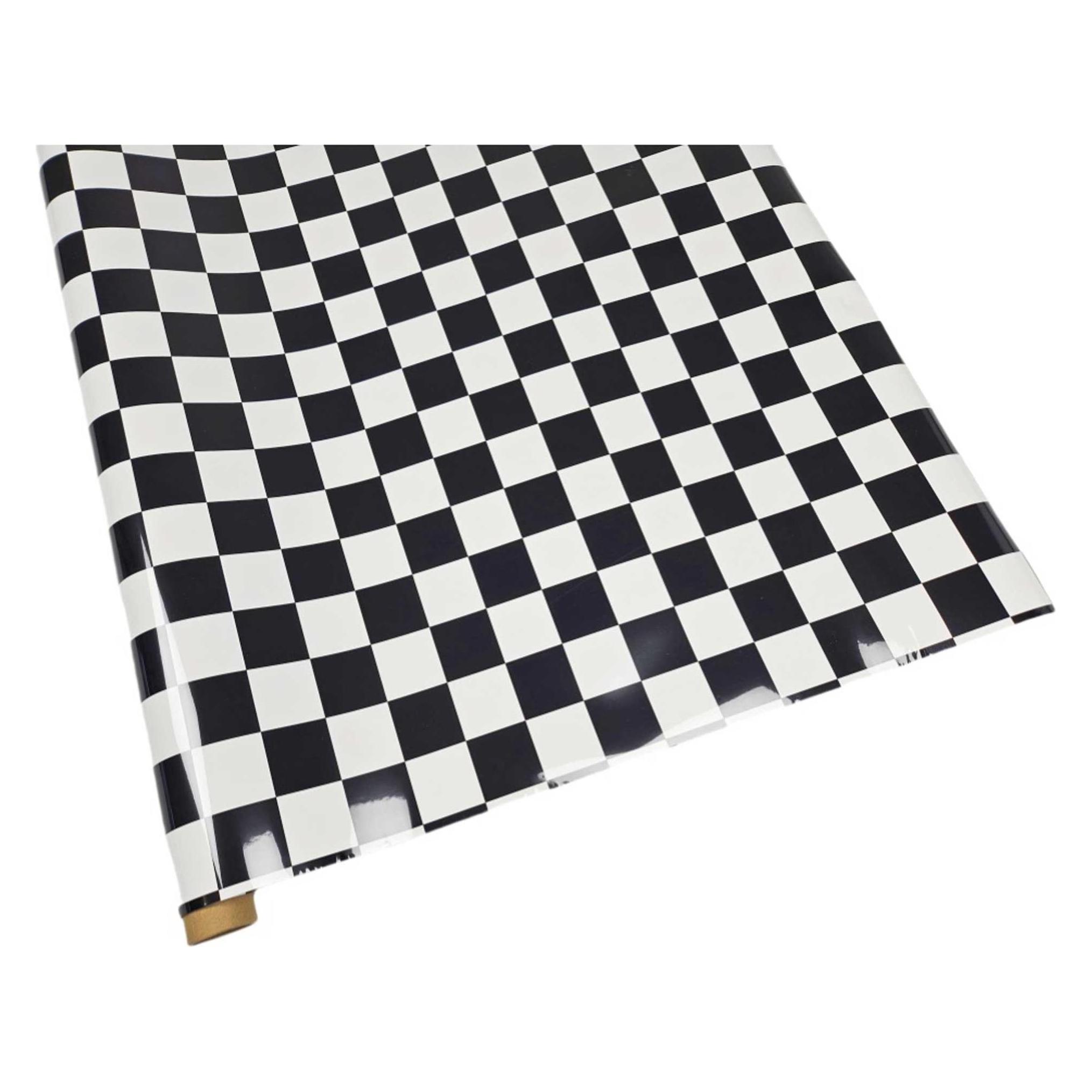 Planet-Hobby Bügelfolie Schwarz / Weiss Quadrat (3x3cm) 5 Meter (FL-020-2-5m)