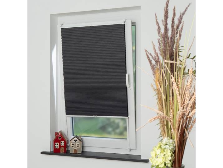 Wabenplissee LIEDECO Liedeco Wabenplissee Verdunkelung – Blickdicht , grau, B:85cm H:130cm, Plissees, Wabenplissee, Effektive Verdunkelung, Einfache Montage ohne Bohren