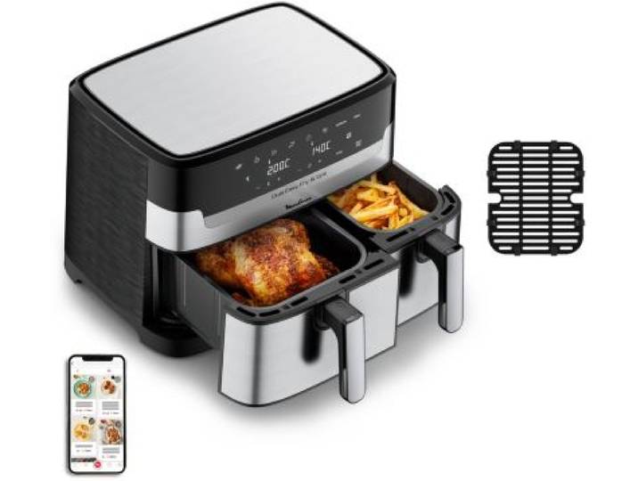 Moulinex - Friteuse Sans Huile Easy Fry And Grill Dual Xxl 8,3l Ez905d20
