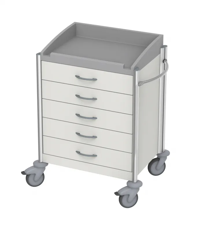 HAEBERLE GmbH + Co. KG Haeberle Keo ISO-Modulwagen 1, fahrbar, 5 Schubladen 18511