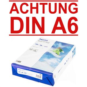 Inapa Kopierpapier tecno Superior, 2100011531, A6, 160g/qm, hochweiß, 500 Blatt