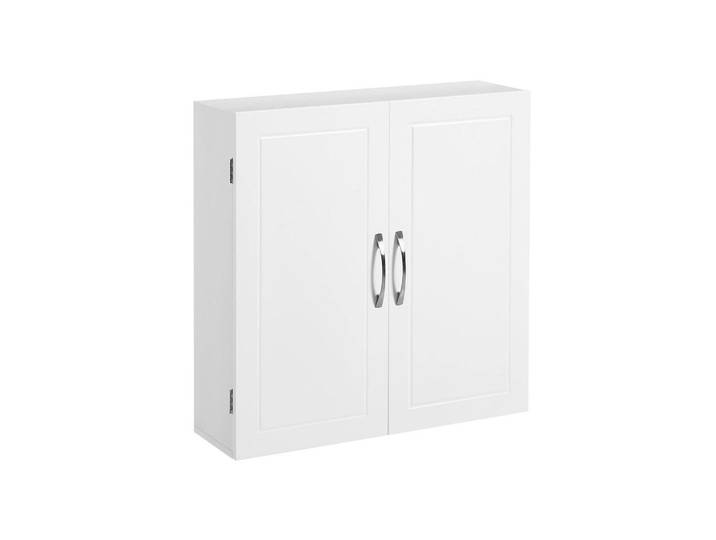 Hansiro Wandschrank Badezimmerschrank, Weiß, 60x60x18 cm, Badezimmer, Badmöbel, Hängeschränke