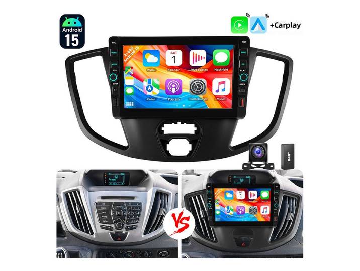 ESSGOO DAB+ 64G Für Ford Transit Android 16 Autoradio GPS Navi Carplay GPS BT Navigationsgerät