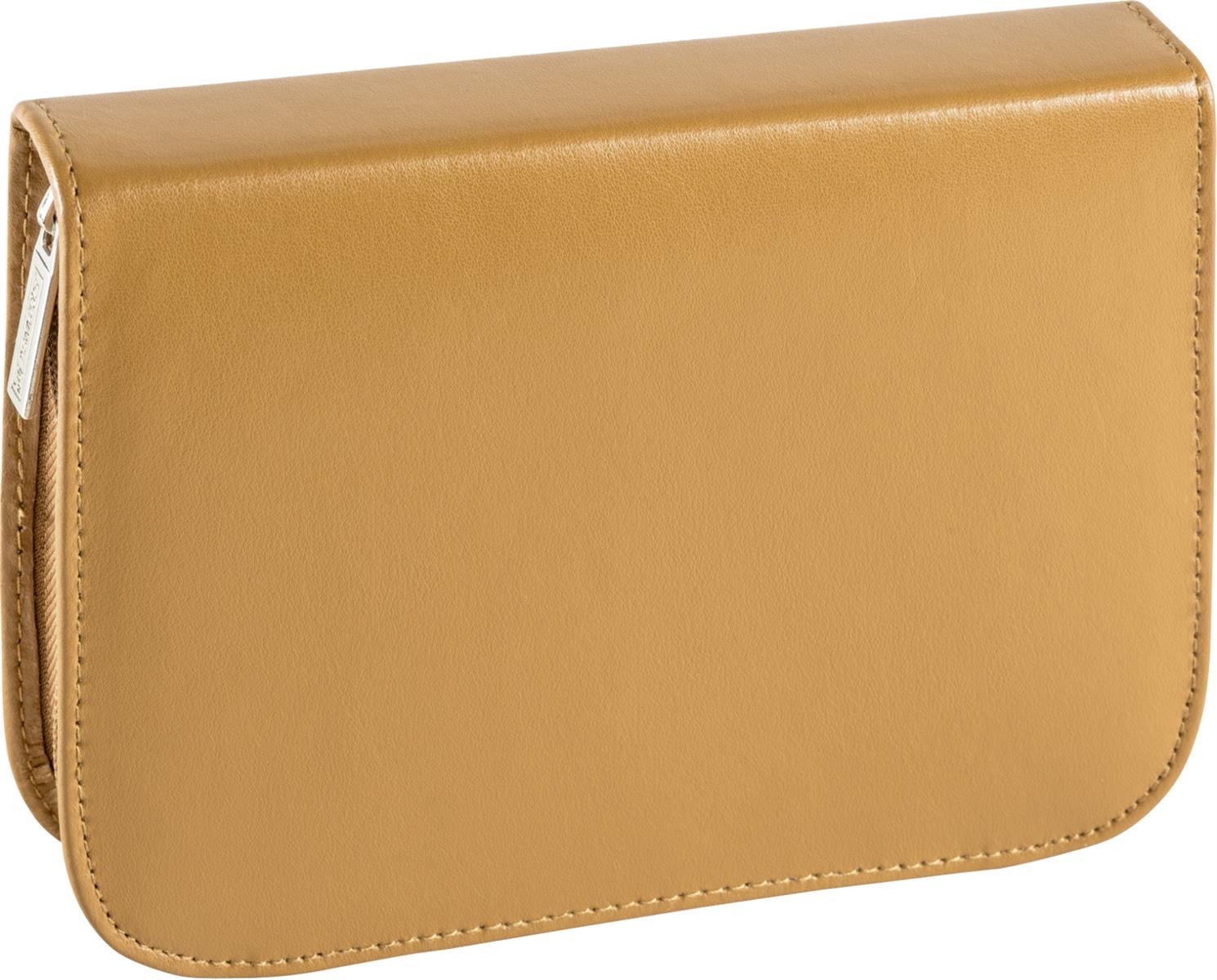 3X BRUNNEN 104905704 Schüler-Etui Leder natur 1 Klappe