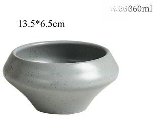 Uplift Essentials Retro Stone Style Simple Japanese Deep Bowls gray
