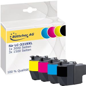 kompatibel für Brother LC-3219XL Value Pack Druckerpatronen schwarz, cyan, magenta, gelb