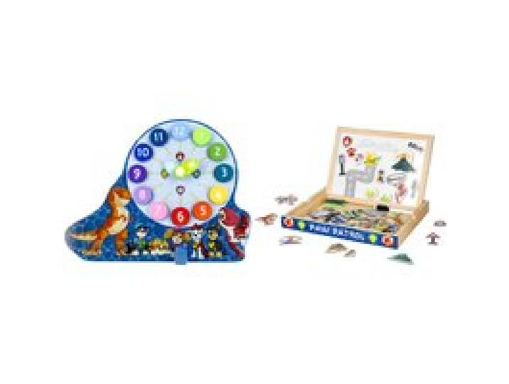 LUPILU® Horloge puzzle ou Tableau magnétique/tableau noir Pat' Patrouille