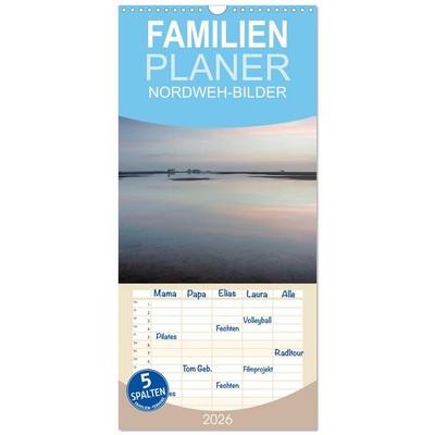Familienplaner 2026 - NORDWEH-Bilder 2026 mit 5 Spalten (Wandkalender, 21 x 45 cm) CALVENDO