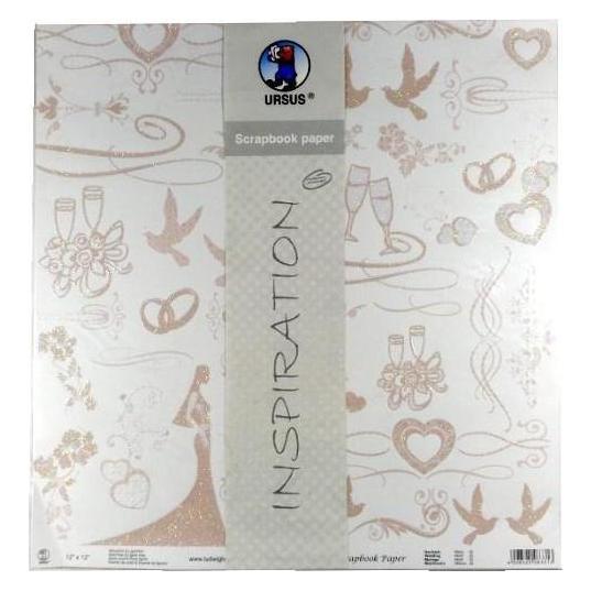 Galeria Hobby Hochzeits-Scrapbooking-Papier 5 Blatt (190 g/m²) (56600723)