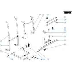 Thule Unterer Tragarm für Fahrradträger Excellent SV - Thule Ersatzteilnummer 1500602396