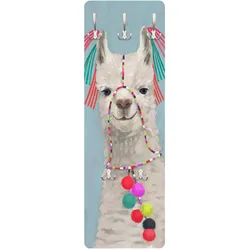 WANDGARDEROBE - Lama mit Schmuck II 34/105 cm