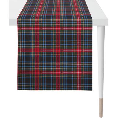 Tischläufer APELT "9539 WINTERWELT, Weihnachtsdeko, Weihnachten", rot (rot, blau), B:48cm L:140cm, Baumwolle, Tischdecken, Digitaldruck