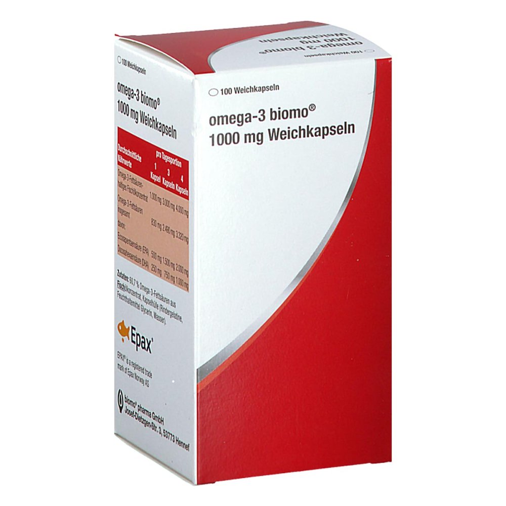 biomo pharma GmbH Omega-3 Biomo 1000 Mg Weichkapseln 17825555