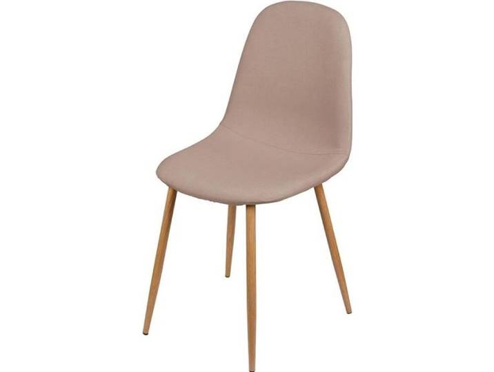 Chaise scandinave - URBAN LIVING - Oslo - Tissu - Métal - Marron - Intérieur