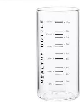 Inspired Finds Graduated Glass Cup Clear Measuring Drinking Glass For Coffee Tea Milk And Juice black