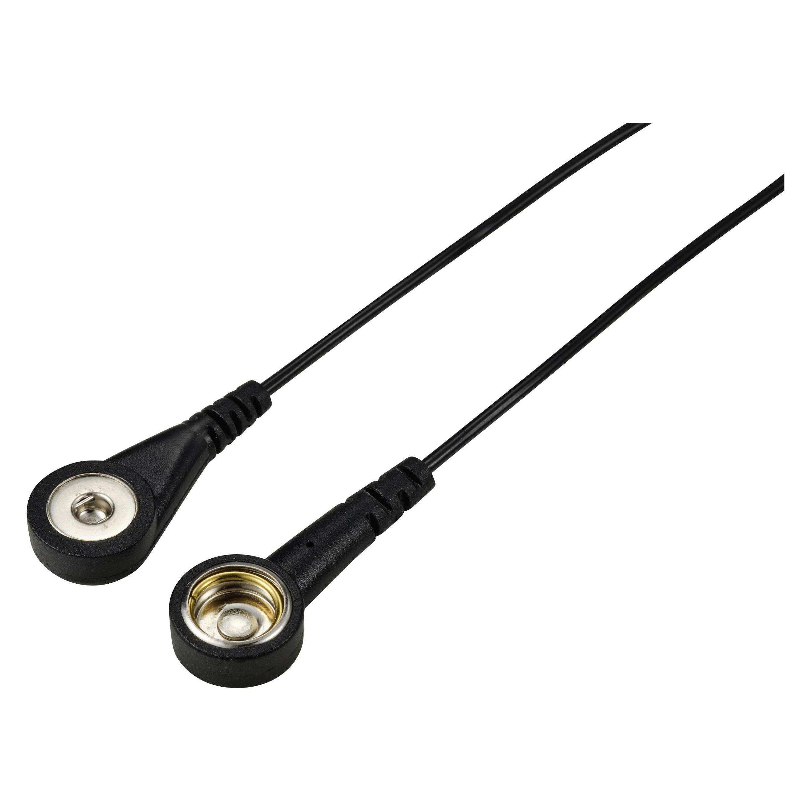 Tru Components TC-12356292 ESD-Erdungskabel Schwarz 2.40 m Druckknopf 4 mm, Dru (Statikschutz) (TC-12356292)