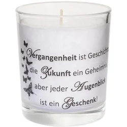 2x Herzog Kerzen, Kerzen, Kerze im Glas Vergangenheit ist Geschichte, 11 x 9.5 cm (1 Stk.)