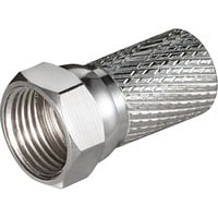 F-Stecker 7mm, Kabel silber