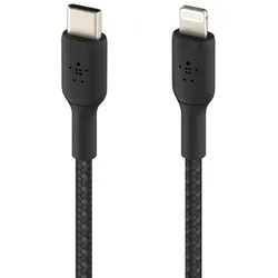 Belkin BoostCharge geflochtenes 2 m USB-C/Lightning Kabel, schwarz