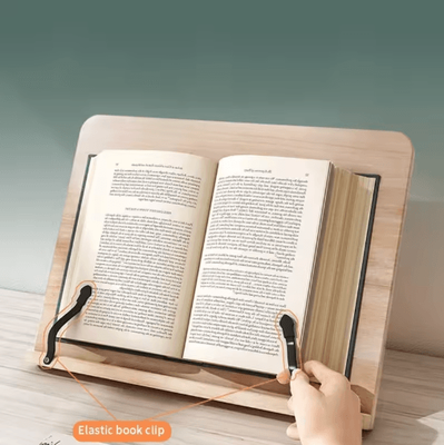 Inspire Picks Adjustable Book Stand With Page Clips Lightweight Reading Rest For Tablets, Cookbooks & Textbooks 1 Pc