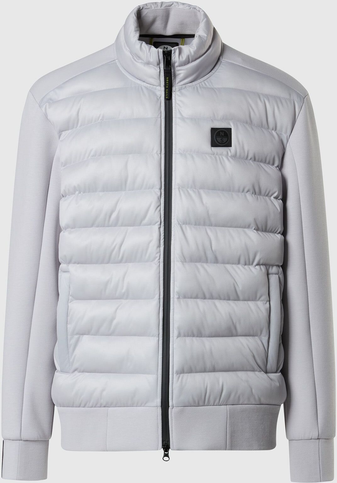 North Sails Felpa con zip dal design ibrido Micro chip grey L