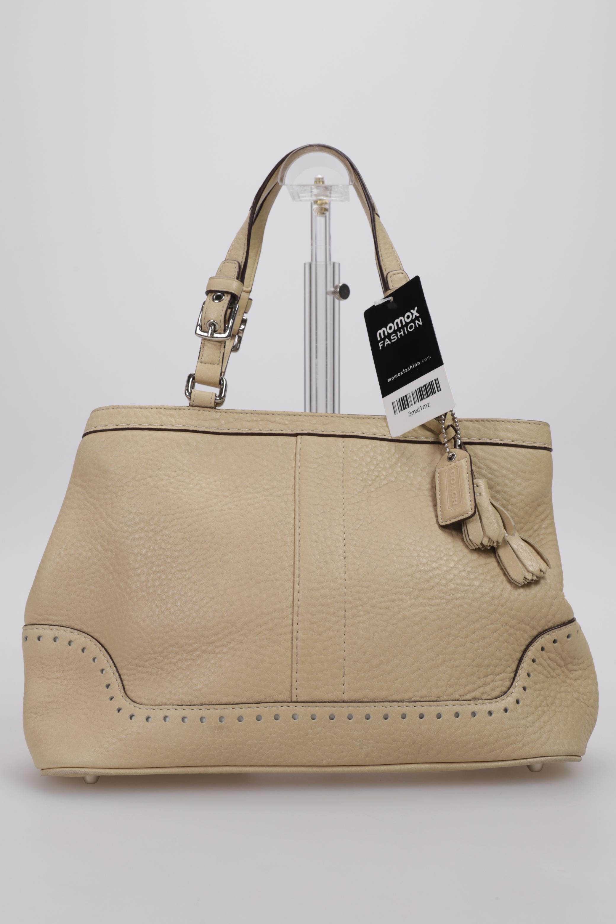 Coach Damen Handtasche gross Leder, Beige, Leder - Second Hand