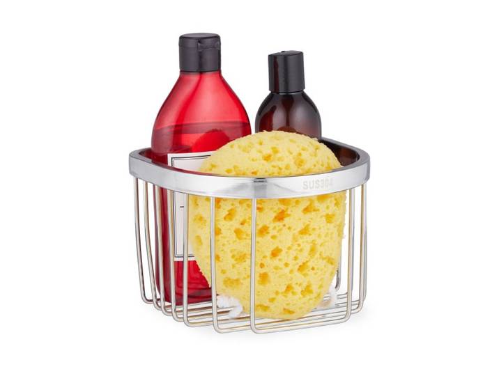 Relaxdays Support douche en acier inoxydable