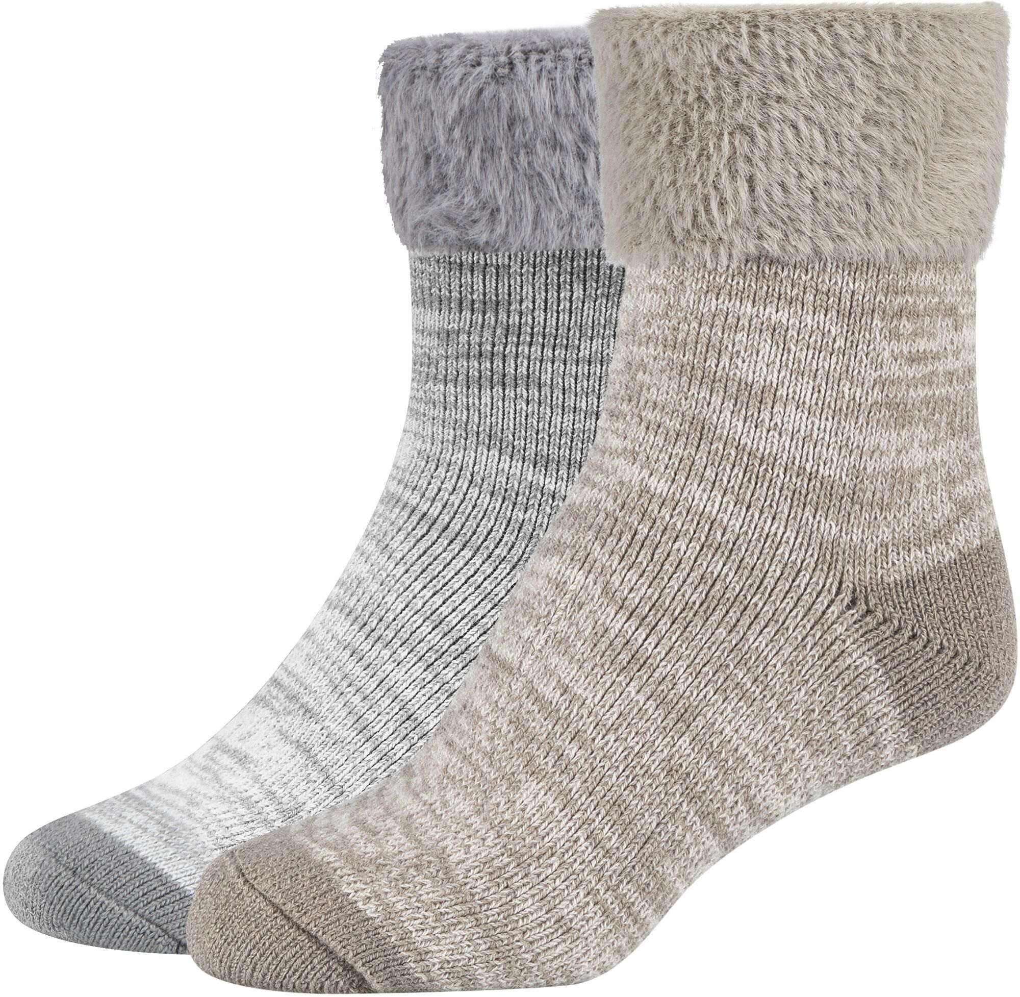 Socken CAMANO "warm & cozy", Damen, Gr. 39-42, Sockengröße, grau (skyrocket), Materialmix, unifarben, elastisch, Socken Socken, meliert, kuschelig weich, Topseller