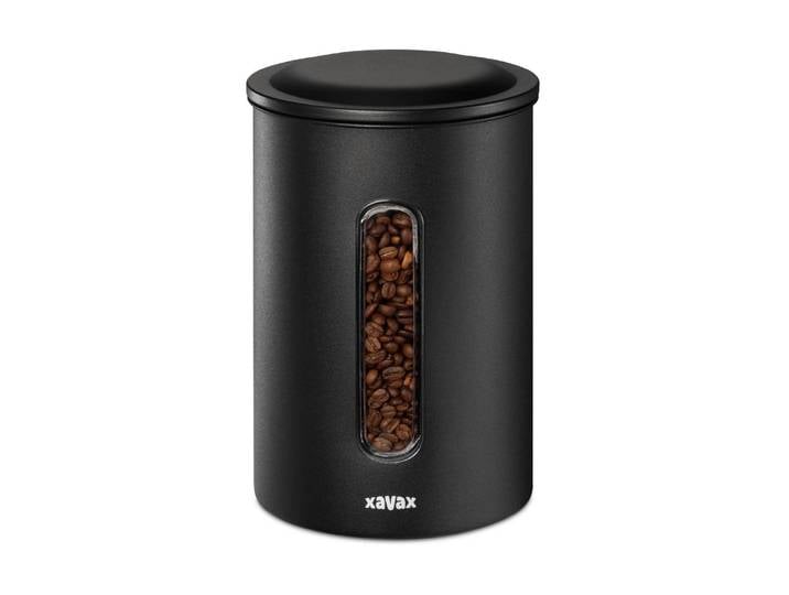 Kaffeedose XAVAX, schwarz, B:12,5cm H:16,5cm, Edelstahl, Lebensmittelaufbewahrungsbehälter, Kaffeedose