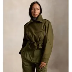 Polo Ralph Lauren für Damen. 211B23927001 Grüne Bikerjacke aus Wolle (M), Lässig