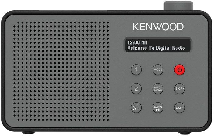 Radio Kenwood CR M25DAB H DAB+ Automatic Safety Alert Gray e Black