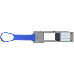 BlueOptics Extreme Networks 10506 kompatibler 100 Gigabit QSFP28 zu SFP28 Konverter, Transceiver, Silber