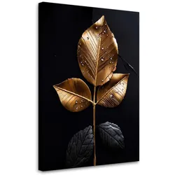 LEINWANDBILD Goldblatt-Glamour-Pflanze 80x120cm