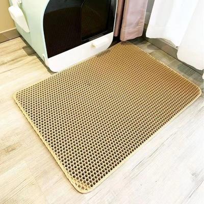Inspired Living PawClean Double Layer Cat Litter Mat Waterproof Floor Protector yellow 30x30cm