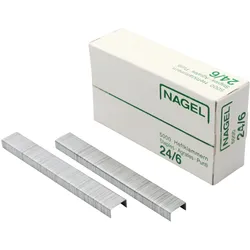 Nagel Heftklammern, Flachklammern 24/6, Stahl, silber