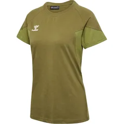 hummel hmlTRAVEL T-Shirt Damen 6599 - military olive XL