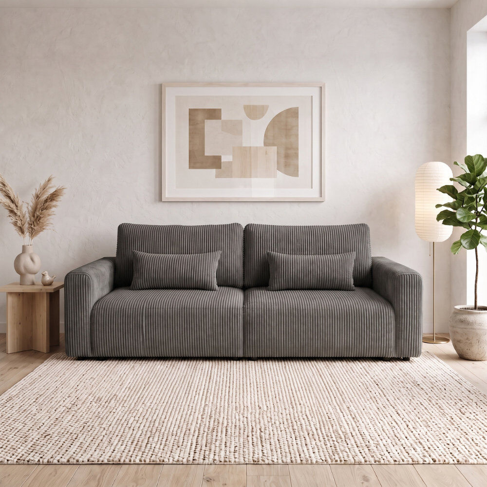Brayden Studio Sectional Grey POSO 115 86cm H X 230cm W X 150cm D