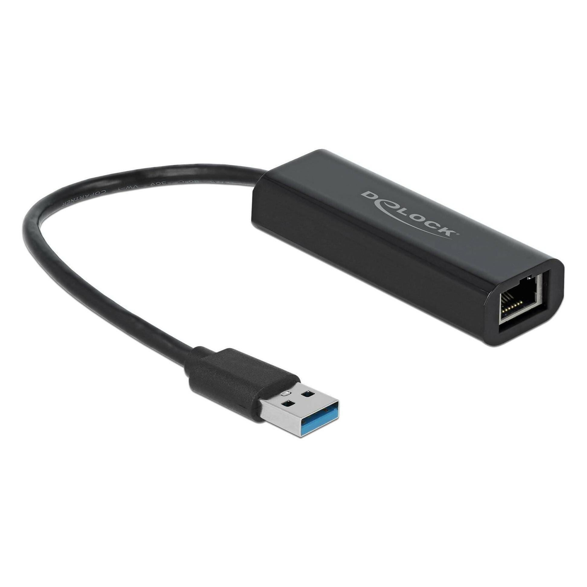 Delock Adapter USB Typ-A Stecker zu 2,5 Gigabit LAN (USB 3.0, RJ45 2.5 Gigabit Ethernet (1x)) (66299)
