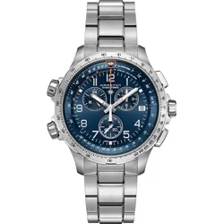 Hamilton Khaki Aviation X-WIND GMT Chrono Quartz H77922141 - aviation-blue,blau,silber - 46mm