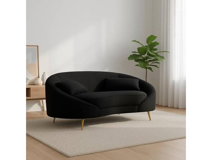 Dmora 2-Sitzer Sofa Bientina 148x84x68h cm Schwarz