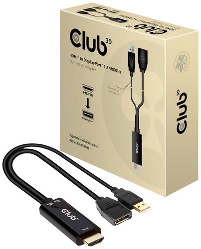 Club3D CAC-1331 HDMI / DisplayPort Adapter [1x HDMI - 1x DisplayPort] Schwarz