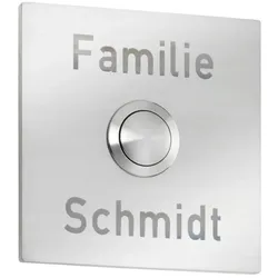 CMD Creative Metalldesign Gravur für Klingelplatte, 7 x 7cm (Art.-Nr. CMD-100, Edelstahl) CMD-100/Gravur